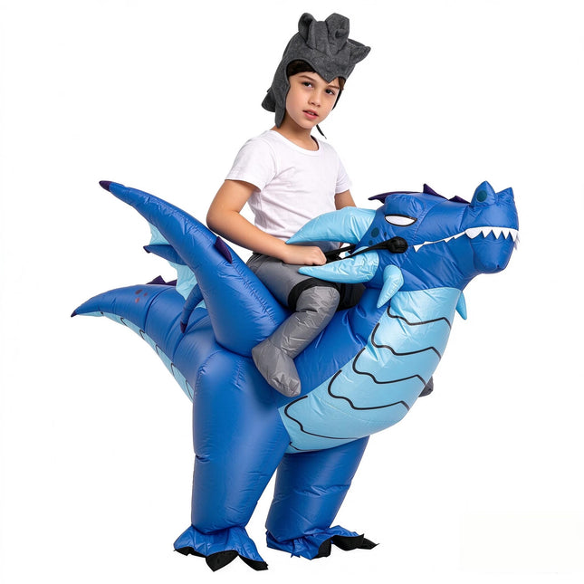 Halloween Inflatable Dragon Costume for Kids,Blow up Ride on Dragon Costume Funny Halloween Inflatable Costume Dinosaur Costume for Halloween Dress up Party