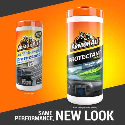 Car Interior Protectant Wipes in New Car Scent, 25 Count