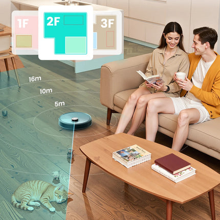 M3 Max Robot Vacuum, Robot Vacuum and Mop, 20000Pa Suction, Anti-Tangle Brushes, Dual Spinning Mop, Auto Mop Washing