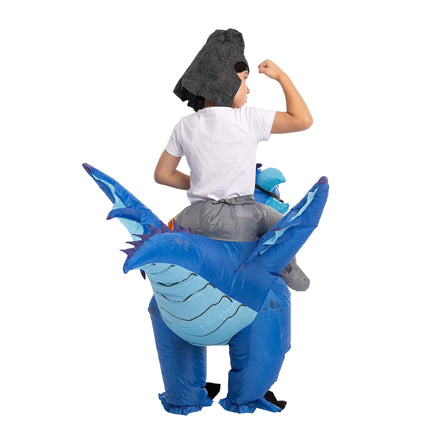 Halloween Inflatable Dragon Costume for Kids,Blow up Ride on Dragon Costume Funny Halloween Inflatable Costume Dinosaur Costume for Halloween Dress up Party