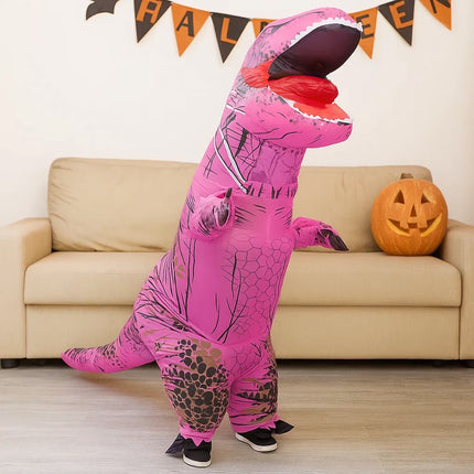 Inflatable Dinosaur Costume for Adult , Fancy Dinosaur Suit Blow up Full Body Dino Costume for Halloween Cosplay Party