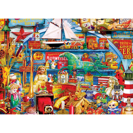 1000 Piece Jigsaw Puzzle - Flashbacks Antiques & Collectibles 19.25"X26.75"