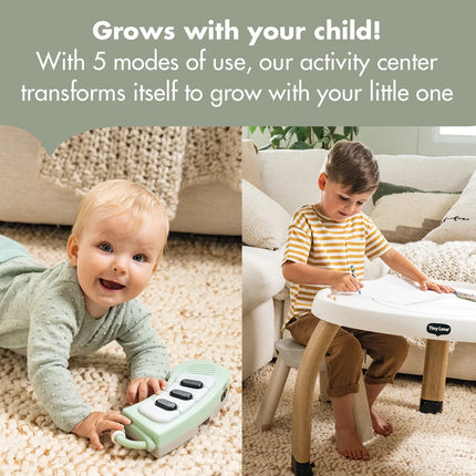 5-In-1 Here I Grow Stationary Activity Center – Black & White Décor Collection
