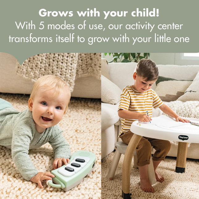 5-In-1 Here I Grow Stationary Activity Center – Black & White Décor Collection
