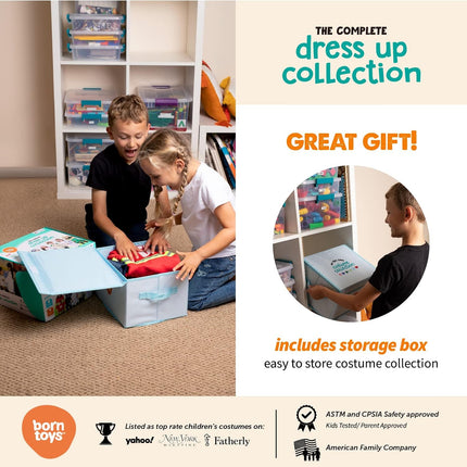 6-In-1 Kids Dress up Clothes Costume Gift Set for Boys & Girls 3+