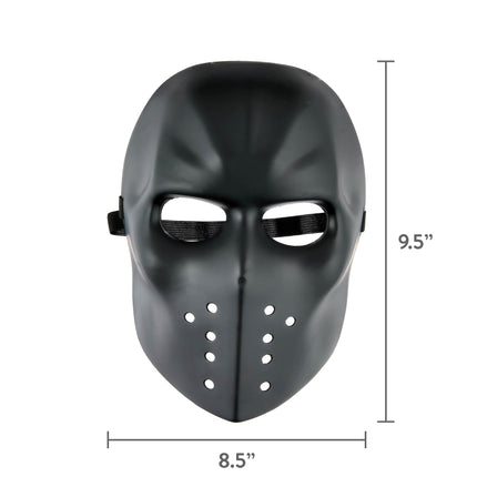 Hockey Punisher Mask Costume Accessory for Adults, Black, Halloween by