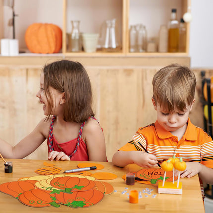 72 Pcs Pumpkin Cutouts Fall Pumpkin Paper Cut-Outs 3.93 Inch Autumn Pumpkins Bulletin Board Decoration Thanksgiving Cutouts with Glue Point for Fall Thanksgiving School Classroom Chalkboard Wall Decor