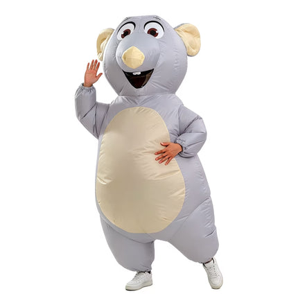 Inflatable Rat Costume for Adult Blow up Mouse Costume Mascot Funny Halloween Cosplay Costume Suit