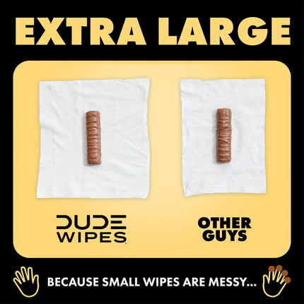 DUDE Flushable Wipes, Extra Large Shea Butter Smooth Wet Wipes, 240 Count