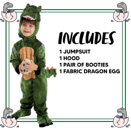 Halloween T-Rex Costume Dinosaur Onesie with Eggs for Kids and Toddlers Halloween Party Dress up Cosplay