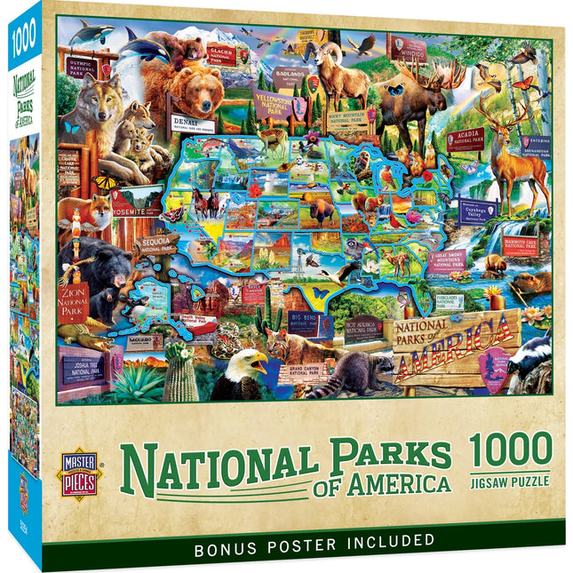 National Parks of America 1000 Piece Adult Jigsaw Puzzle 19.25" by 26.75"