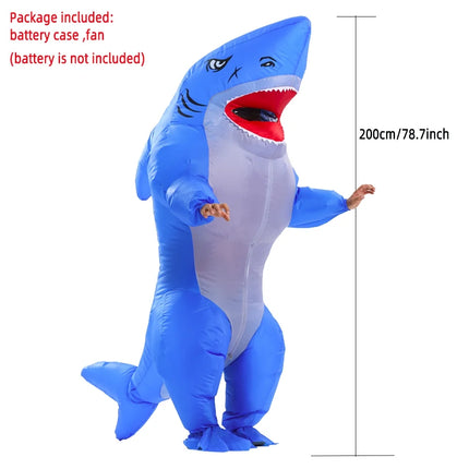 Inflatable Shark Costume Blow up Costume Party Game Halloween Costume Cosplay Fancy Party Costume