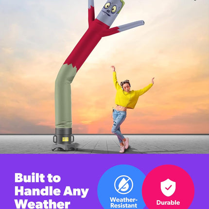 10Ft Monster Air Dancers Inflatable Tube Man Attachment | Halloween Inflatables Outdoor Decoration | Wacky Waving Halloween Blow up for Yard Display or Business (Blower Not Included)