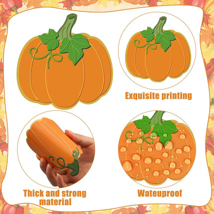 72 Pcs Pumpkin Cutouts Fall Pumpkin Paper Cut-Outs 3.93 Inch Autumn Pumpkins Bulletin Board Decoration Thanksgiving Cutouts with Glue Point for Fall Thanksgiving School Classroom Chalkboard Wall Decor