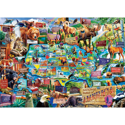 National Parks of America 1000 Piece Adult Jigsaw Puzzle 19.25" by 26.75"