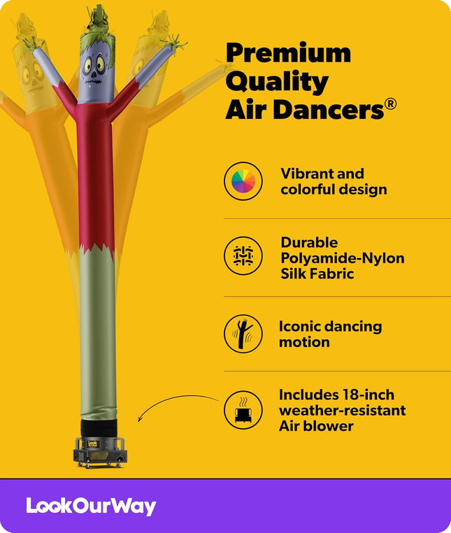 Halloween Air Dancers Inflatable Tube Man Set | 20Ft Monster Wacky Waving Inflatable with 12-Inch Blower | Outdoor Halloween Decorations & Halloween Blow Ups for Business or Yard Display