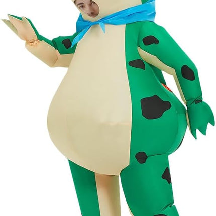 Funny Frog Outfit Inflatable Frog Costume Blow-Up Cosplay Costume for Adult/Birthday/Halloween