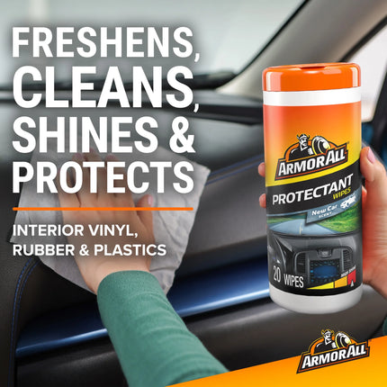 Car Interior Protectant Wipes in New Car Scent, 25 Count