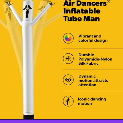 20Ft Ghost Air Dancers Inflatable Tube Man Attachment | Halloween Inflatables Outdoor Decoration | Wacky Waving Halloween Blow up for Yard Display or Business (Blower Not Included)