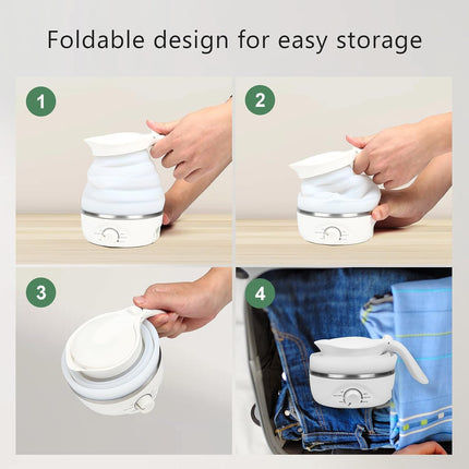 Foldable Travel Electric Kettle 700Ml 850W 110V White