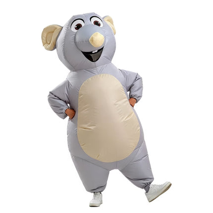 Inflatable Rat Costume for Adult Blow up Mouse Costume Mascot Funny Halloween Cosplay Costume Suit