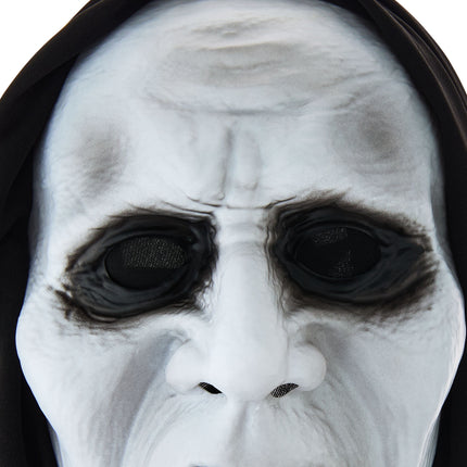 Silent Screamer Mask Costume Accessory for Adults, Black and White, Halloween by