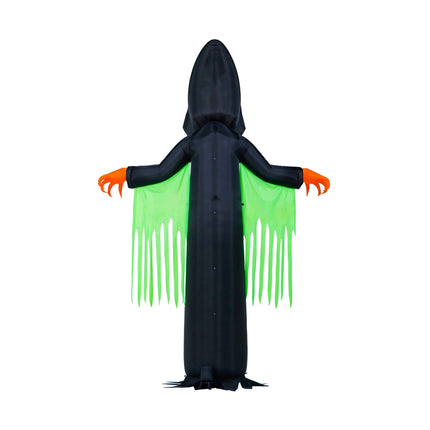 Inferno Pumpkin Reaper Airblown Yard Inflatable, Orange/Green/Black, 20', Halloween by