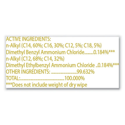 15948 7 In. X 8 In. 1-Ply Disinfecting Wipes - Lemon Fresh, White (75/Canister, 6/Carton)