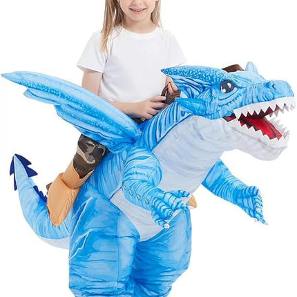 Kids Inflatable Dinosaur Costume, Blow up Dinosaur Costume Inflatable Dino Costume, Funny Halloween Costumes for Boys Girls Unisex Blow up Costume for Halloween/Party/Cosplay