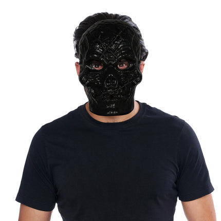 Skull Mask Costume Accessory for Adults, Black, Halloween by