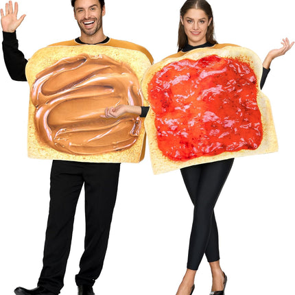 Peanut Butter and Jelly Costume, Halloween Adult Couple Costume for Halloween