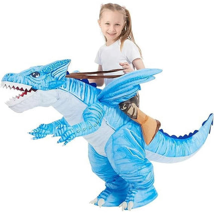 Kids Inflatable Dinosaur Costume, Blow up Dinosaur Costume Inflatable Dino Costume, Funny Halloween Costumes for Boys Girls Unisex Blow up Costume for Halloween/Party/Cosplay