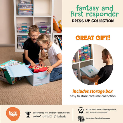 Pretend Play Costumes for Kids Ages 3-7, Washable Toddler Dress up Clothes for Play