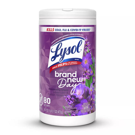 Lysol Lavender Disinfecting Wipe - 80Ct: Multi-Surface Application, Aluminum-Free