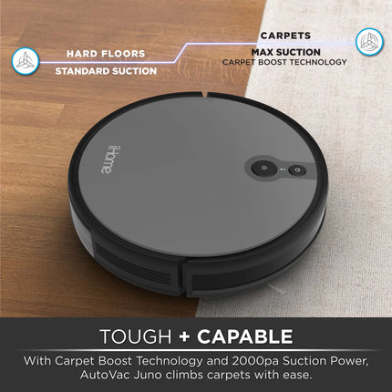 Autovac Juno Robot Vacuum, Mapping Technology, Strong Suction, 120 Min Runtime, App + Remote Control, New