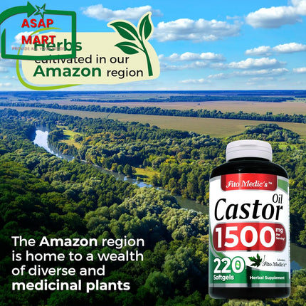 Lab | Castor Oil Pills |220 Softgels |1500 Mg| Castor Oil Capsules | Castor Oil