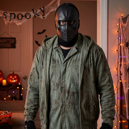 Hockey Punisher Mask Costume Accessory for Adults, Black, Halloween by