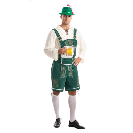 Men'S German Bavarian Oktoberfest Costume Set, Beer Costume Hat for Adults Halloween Fancy Dress Costumes and Beer Festival