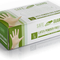 Latex Gloves, Powder Free and Food Grade Gloves, 100 Count