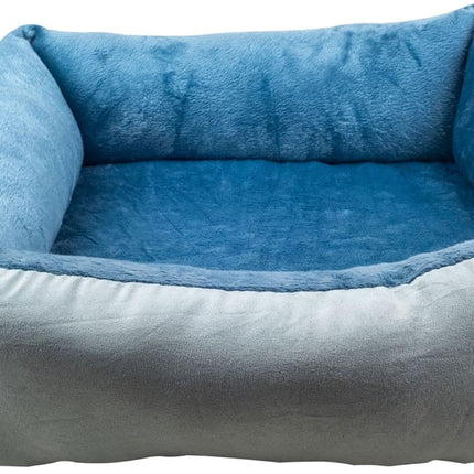 Orthopedic Rectangle Bolster Pet Bed,Dog Bed, Medium 25X21 Inches Blue, by , Blue with Orthopedic Insert. (HCT-ORT-BLUE)