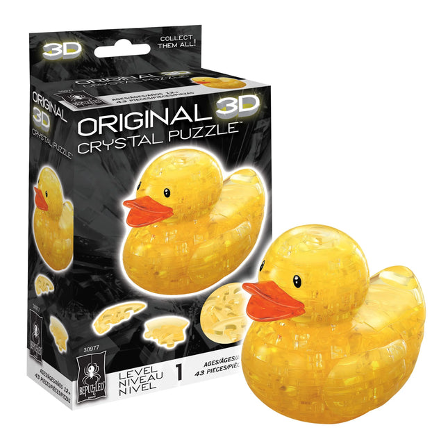 Rubber Duck Original 3D Crystal Puzzle from Bepuzzled, Ages 12 and Up