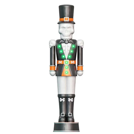Giant Animated Skeleton Nutcracker Decoration, Black and Orange, 72", Halloween by