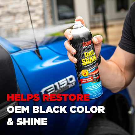 91034-12PK Trim Shine – Black Trim and Plastic Restorer for Cars – Vinyl and Plastic Trim Protectant Coating for Interior and Exterior Use – Fast-Drying No Sling – 12 Oz (Pack of 12)