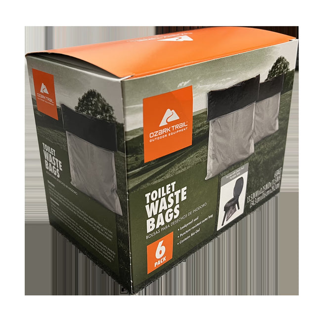 (2 Pack) Ozark Trail Portable Toilet Waste Bags, 6 Count