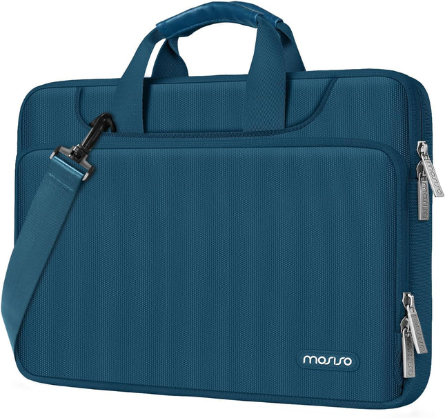 360 Protective Laptop Bag 15.6 Inch, 15-16 Inch Computer Bag Compatible with Macbook Air 15 Inch/Pro 16 Inch, Hp,Dell,Lenovo,Asus,Notebook, Laptop Carrying Case with Strap&Handle, Teal Green