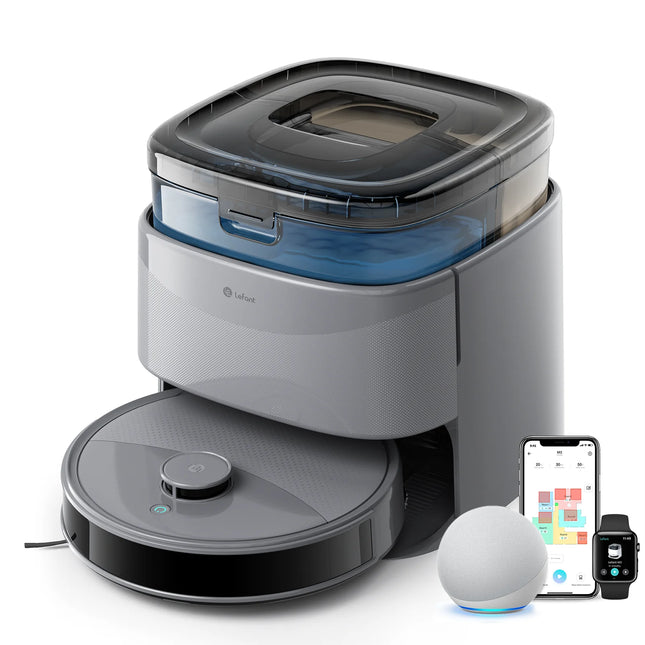 M3 Max Robot Vacuum, Robot Vacuum and Mop, 20000Pa Suction, Anti-Tangle Brushes, Dual Spinning Mop, Auto Mop Washing