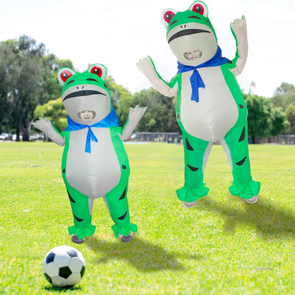 Inflatable Frog Costume for Kids Halloween Cute Animal Costumes Funny Blow up Suit for Boys Girls Cosplay Party