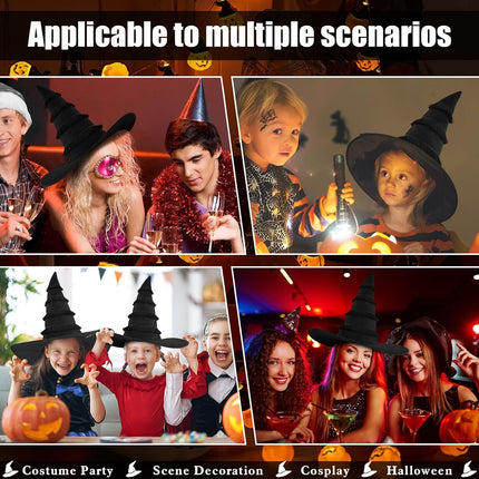 Leuceity Halloween Wizard Hat, Lightweight Comfort Fit Witch Hat