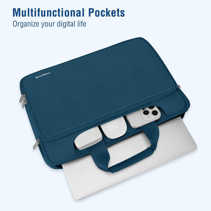 360 Protective Laptop Bag 15.6 Inch, 15-16 Inch Computer Bag Compatible with Macbook Air 15 Inch/Pro 16 Inch, Hp,Dell,Lenovo,Asus,Notebook, Laptop Carrying Case with Strap&Handle, Teal Green