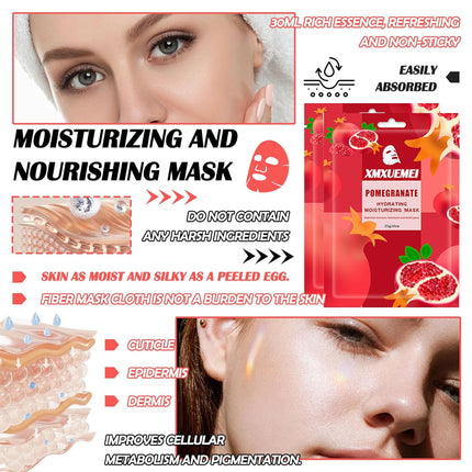 20 Pcs Facial Sheet Mask Combo,Hydrating Face Mask,Easy to Use,Moisturizing Daily Sheet Mask